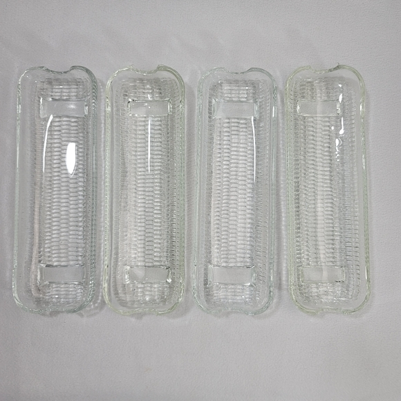 (4) Vintage Pressed Glass Corn On The Cob Holders - Picture 12 of 12